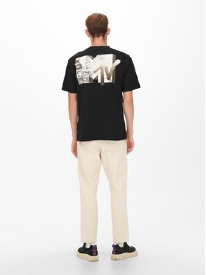 Only & Sons T-Shirt MTV 22022779 Czarny Relaxed Fit