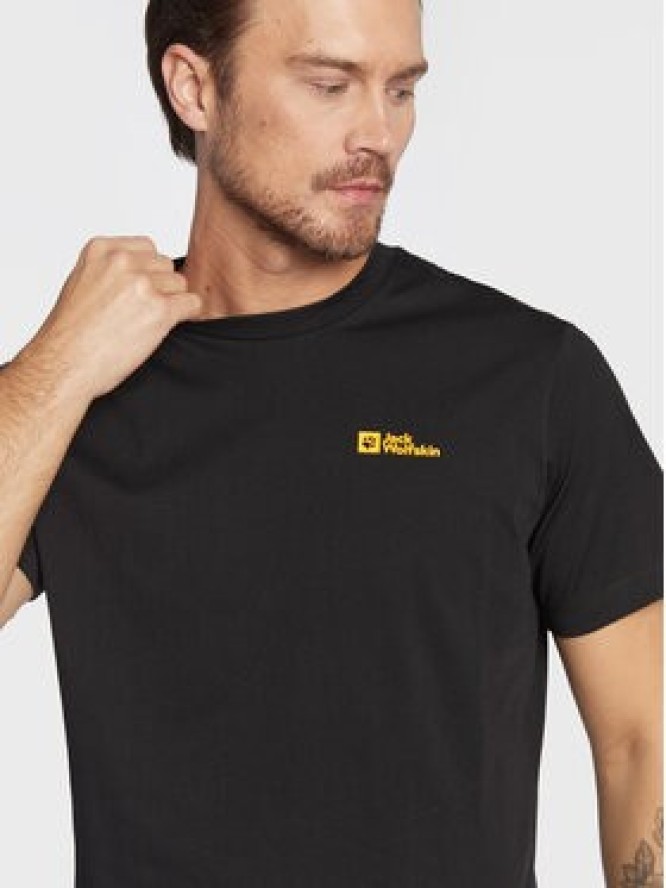 Jack Wolfskin T-Shirt Essential 1808382 Czarny Regular Fit