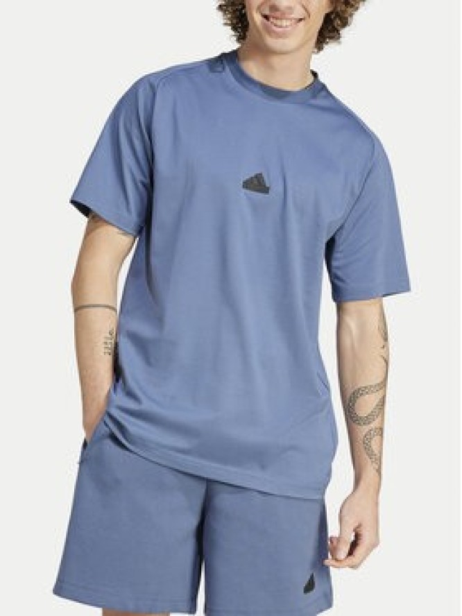 adidas T-Shirt Z.N.E. IR5234 Niebieski Loose Fit