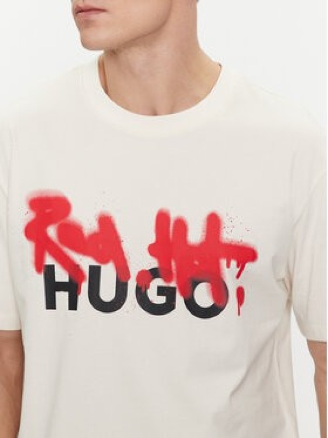 Hugo T-Shirt Dinricko 50508513 Biały Relaxed Fit