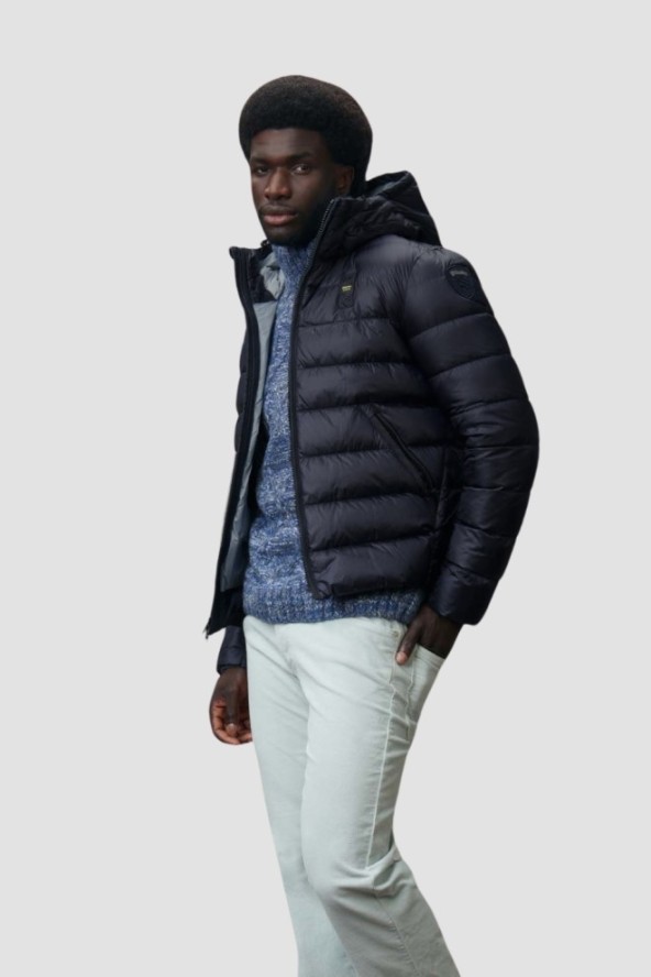 BLAUER Granatowa kurtka męska Acton Short Jackets