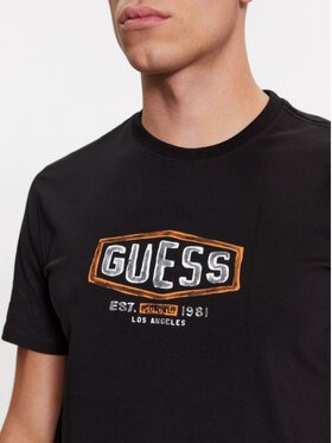 Guess T-Shirt M4RI33 J1314 Czarny Slim Fit