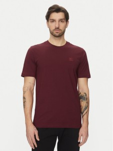 adidas T-Shirt Trefoil Essentials JC9992 Bordowy Regular Fit