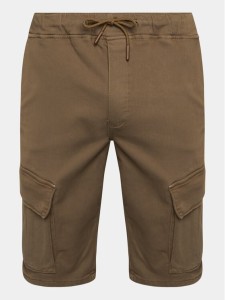 Petrol Industries Szorty materiałowe M-1030-SHO013 Khaki Regular Fit