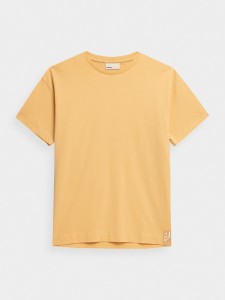 T-shirt oversize z nadrukiem męski Outhorn - złoty