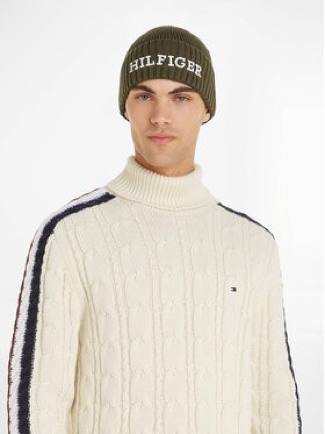 Tommy Hilfiger Czapka Monotype Beanie AM0AM11737 Zielony