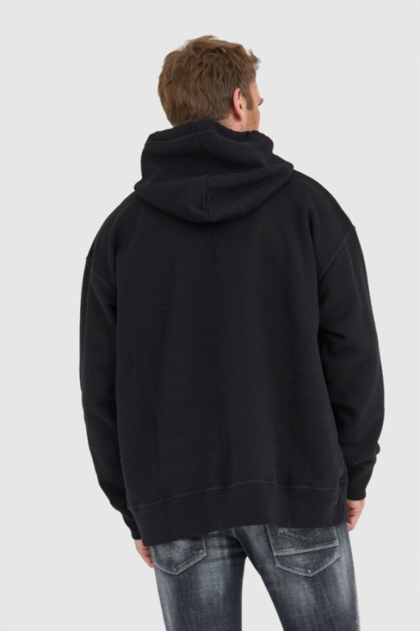 DSQUARED2 Czarna bluza męska bromance slouch hoodie