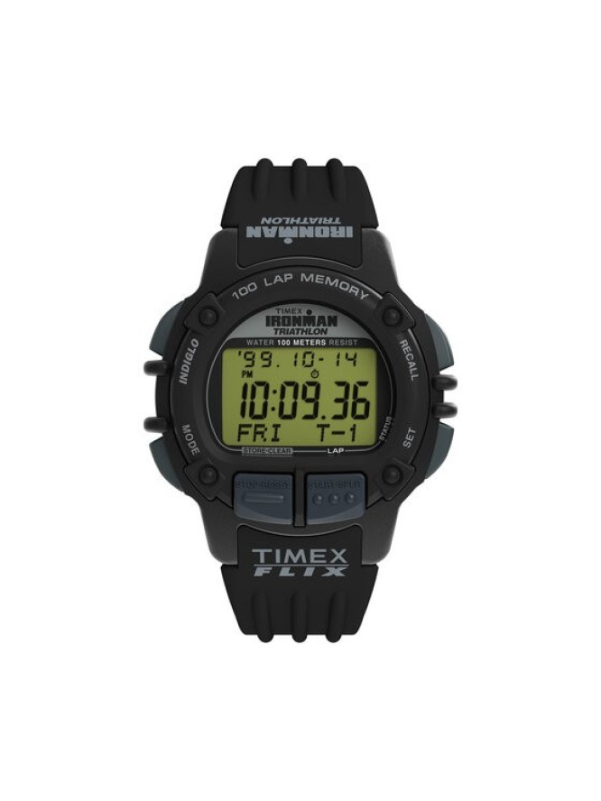 Timex Zegarek Ironman Flix 100 Lap TW5M63000 Czarny