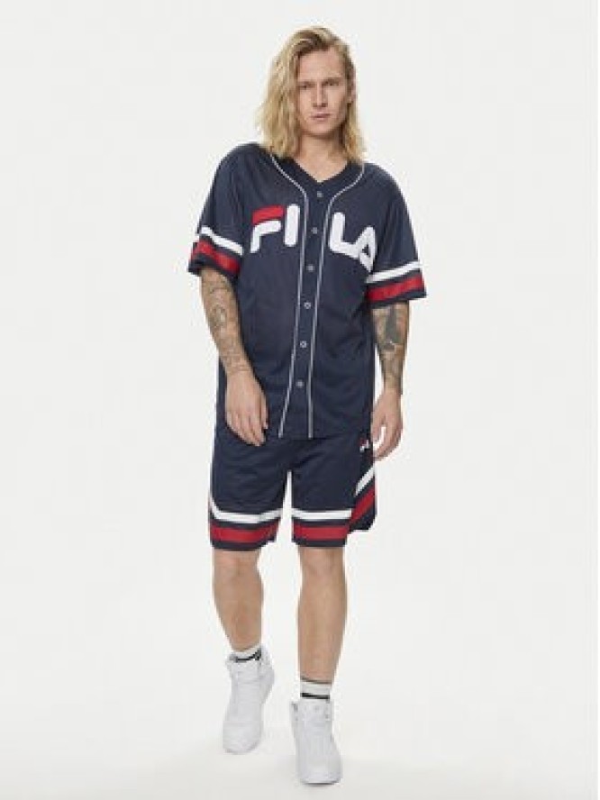 Fila Szorty sportowe FAM0651 Granatowy Regular Fit