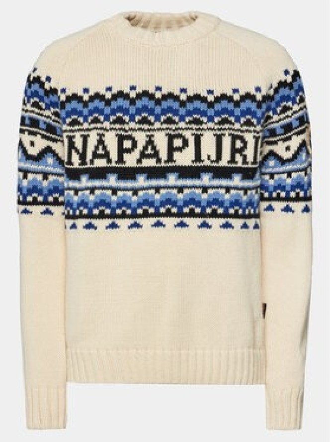 Napapijri Sweter NP0A4HHJ Écru Regular Fit