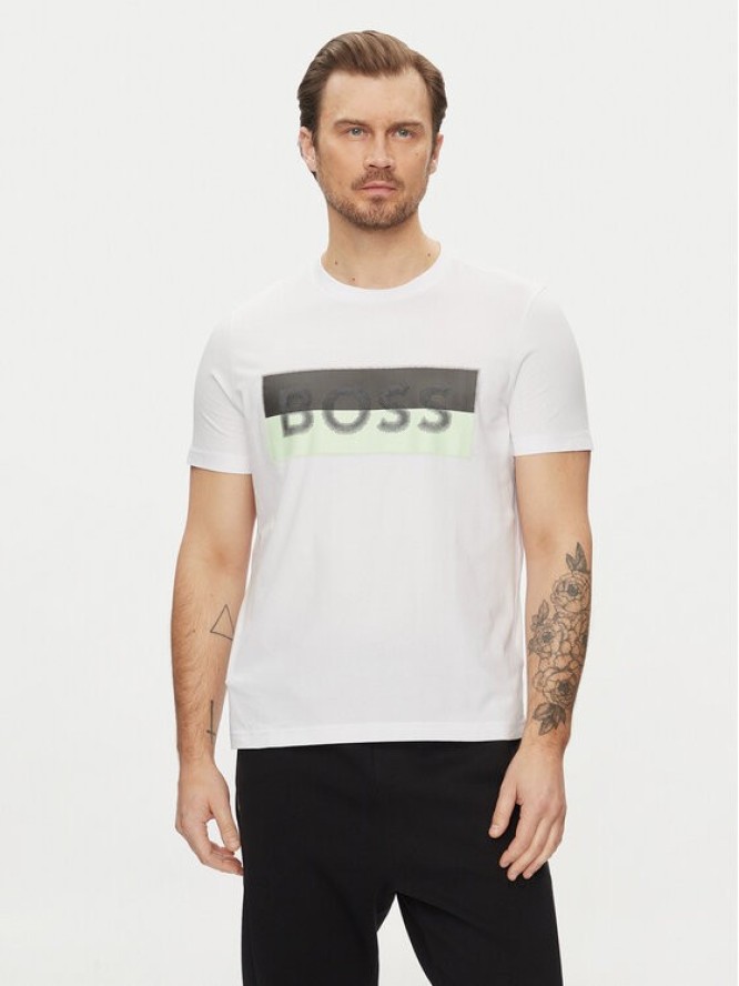 Boss T-Shirt 50512998 Biały Regular Fit