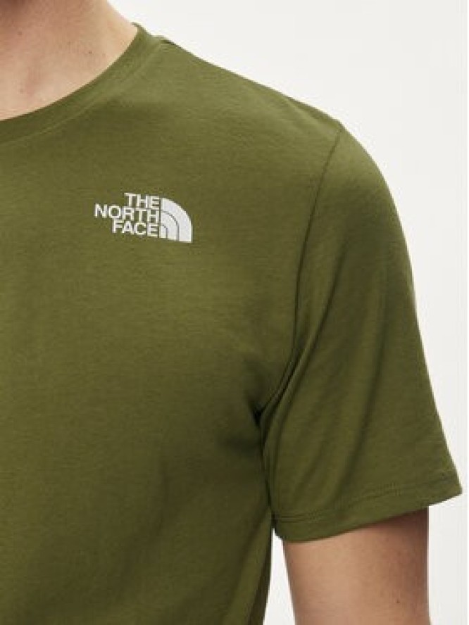 The North Face T-Shirt Foundation Mountain Lines NF0A8830 Zielony Regular Fit