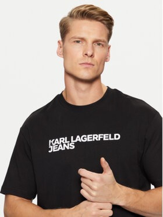 Karl Lagerfeld Jeans T-Shirt A1M17002 Czarny Regular Fit