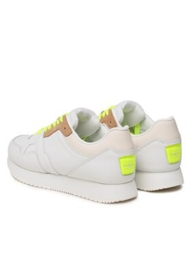 Calvin Klein Jeans Sneakersy Retro Runner Fluo Contrast YM0YM00619 Biały