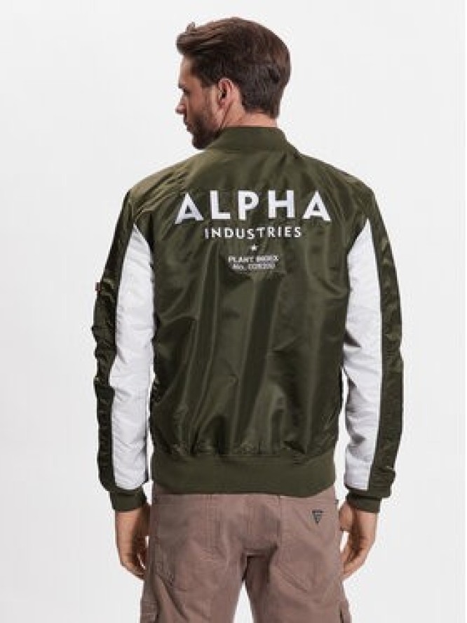 Alpha Industries Kurtka bomber MA-1 196107 Zielony Regular Fit