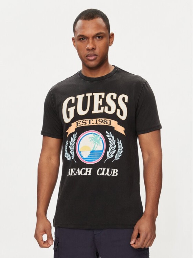 Guess T-Shirt M4GI57 K9RM1 Czarny Regular Fit