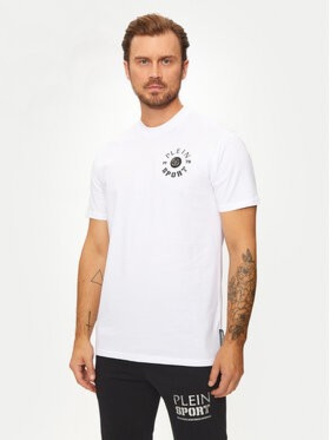 Plein Sport T-Shirt AADC MTK7940 STE001N Biały Regular Fit