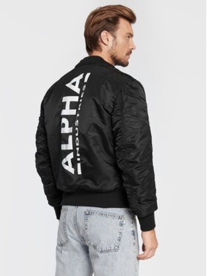 Alpha Industries Kurtka bomber Back Print 128113 Czarny Regular Fit