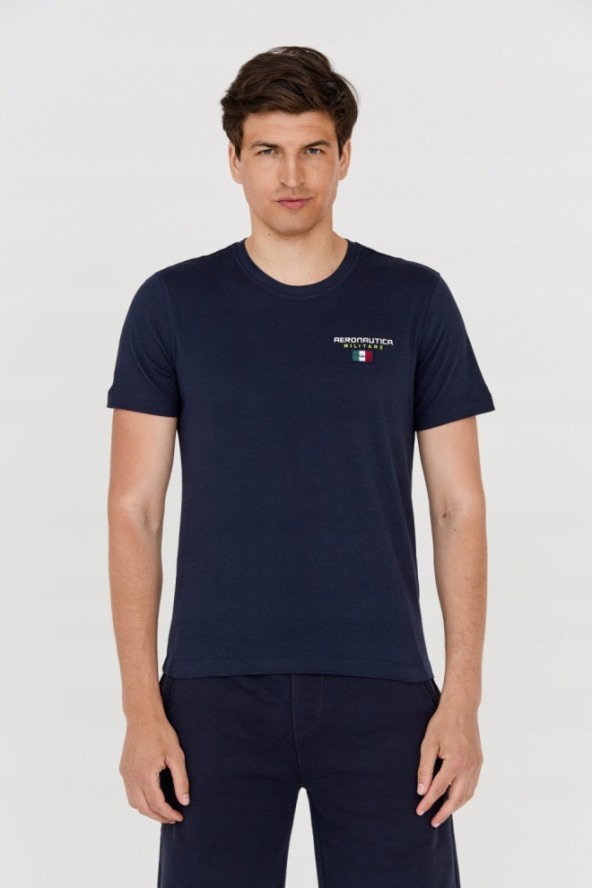 AERONAUTICA MILITARE Granatowy t-shirt męski