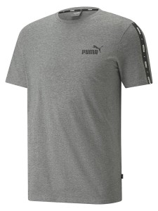 Puma Koszulka "ESS+ Tape" w kolorze szarym rozmiar: M