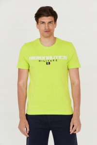 AERONAUTICA MILITARE Zielony t-shirt męski