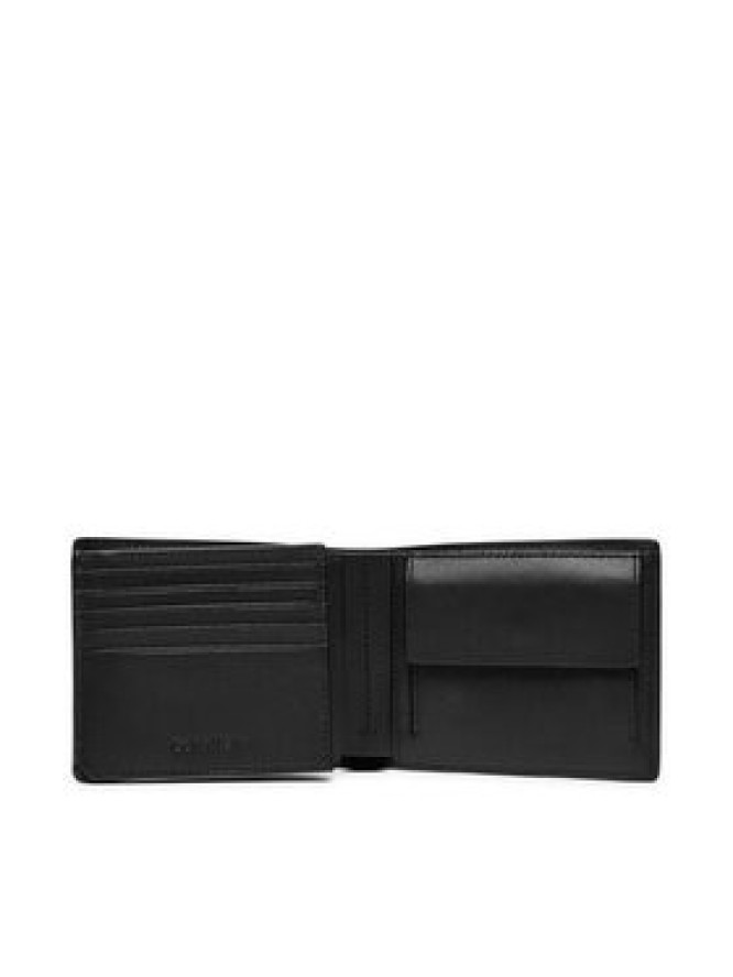 Calvin Klein Duży Portfel Męski Ck Refined Trifold 10cc W/Coin K50K512699 Czarny