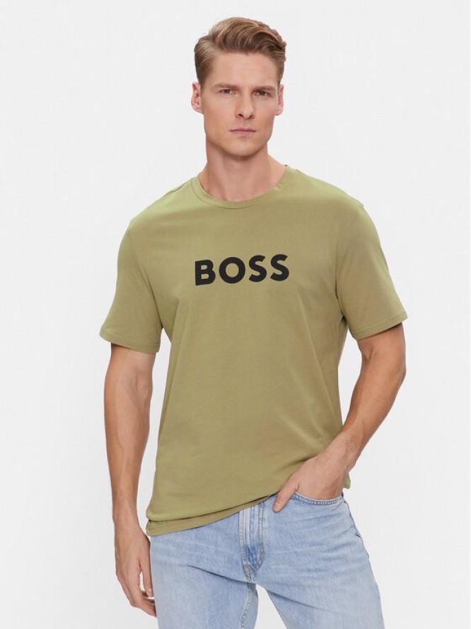 Boss T-Shirt 50491706 Zielony Regular Fit