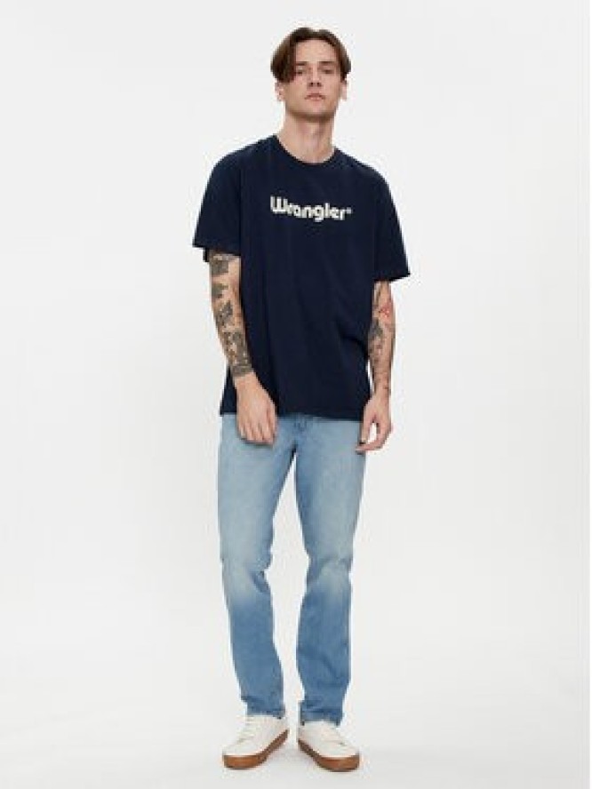 Wrangler T-Shirt Logo 112350524 Granatowy Regular Fit