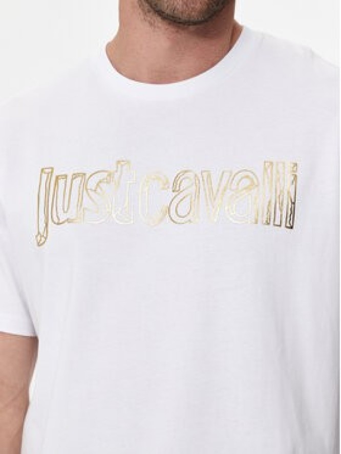 Just Cavalli T-Shirt 76OAHG15 Biały Regular Fit