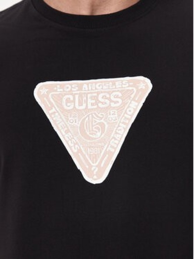 Guess T-Shirt M4YI35 J1314 Czarny Slim Fit