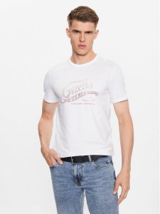 Guess T-Shirt M3YI27 J1314 Biały Slim Fit