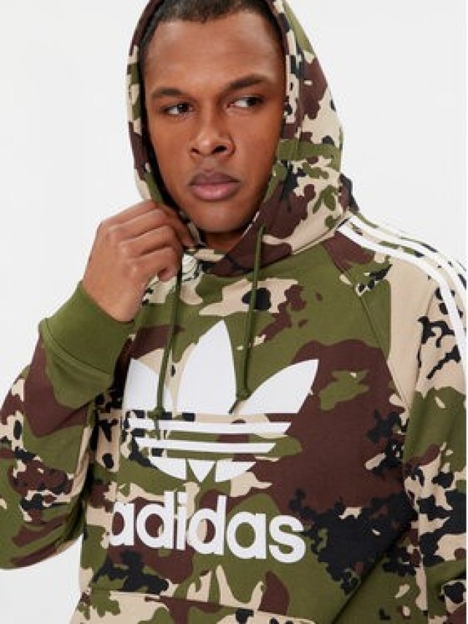 adidas Bluza Camo IS0209 Zielony Regular Fit