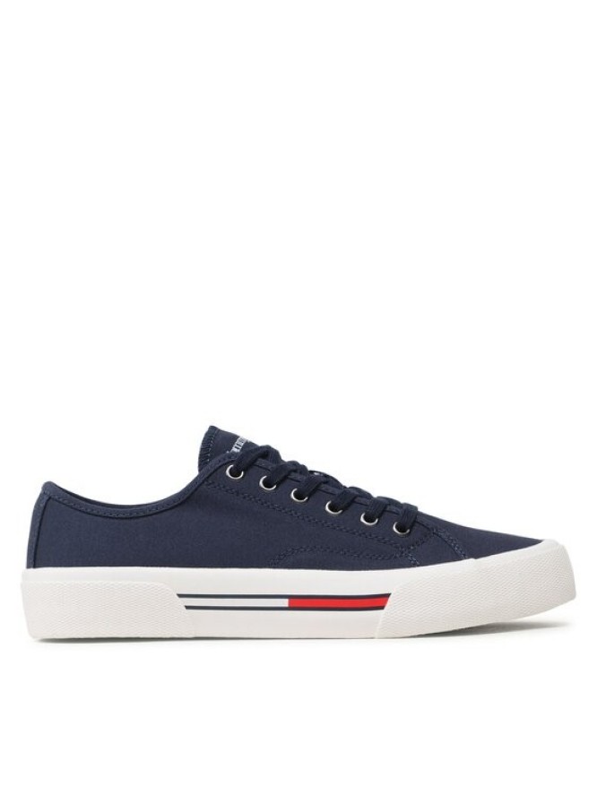 Tommy Jeans Tenisówki Canvas Sneaker EM0EM01299 Granatowy