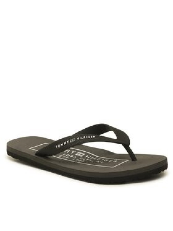 Tommy Hilfiger Japonki Rubber Hilfiger Beach Sandal FM0FM04468 Czarny