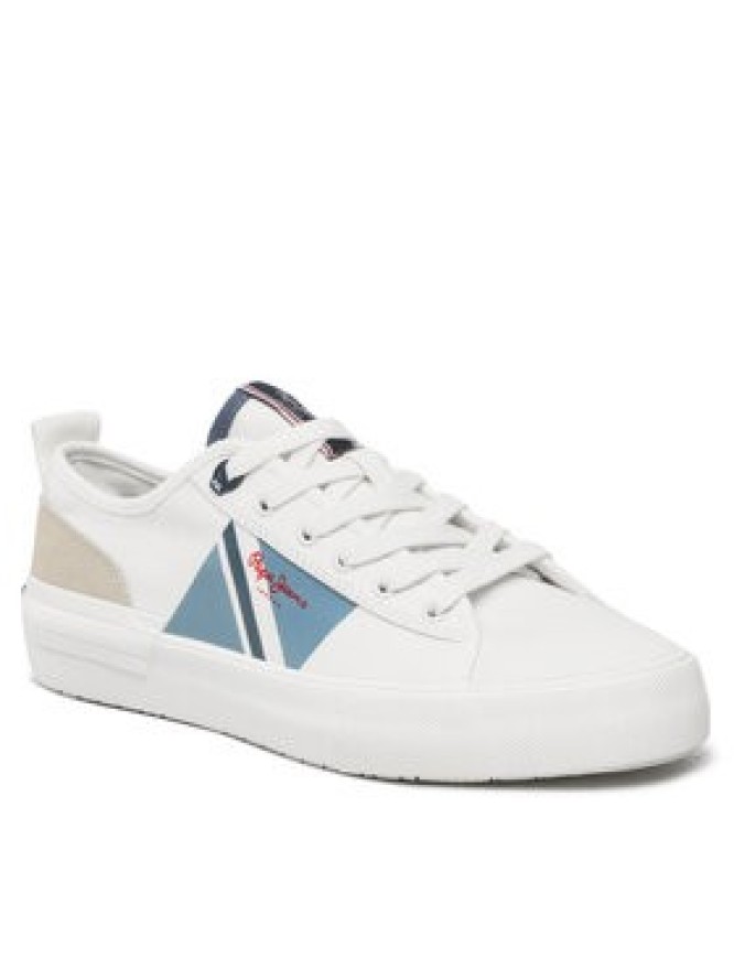 Pepe Jeans Sneakersy Allen Flag Color PMS30903 Biały