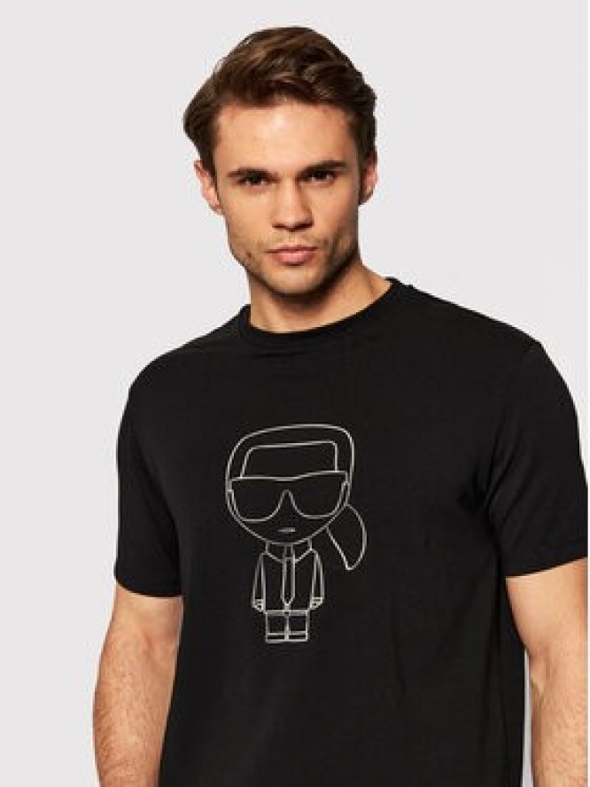 KARL LAGERFELD T-Shirt 755048 512221 Czarny Regular Fit