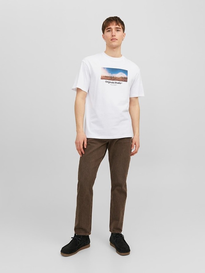 Jack & Jones Koszulka "Jorvesterbro" w kolorze białym rozmiar: XL