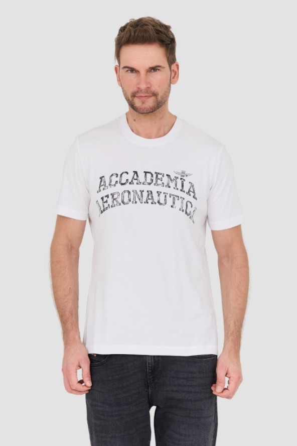 AERONAUTICA MILITARE Biały t-shirt M.C.