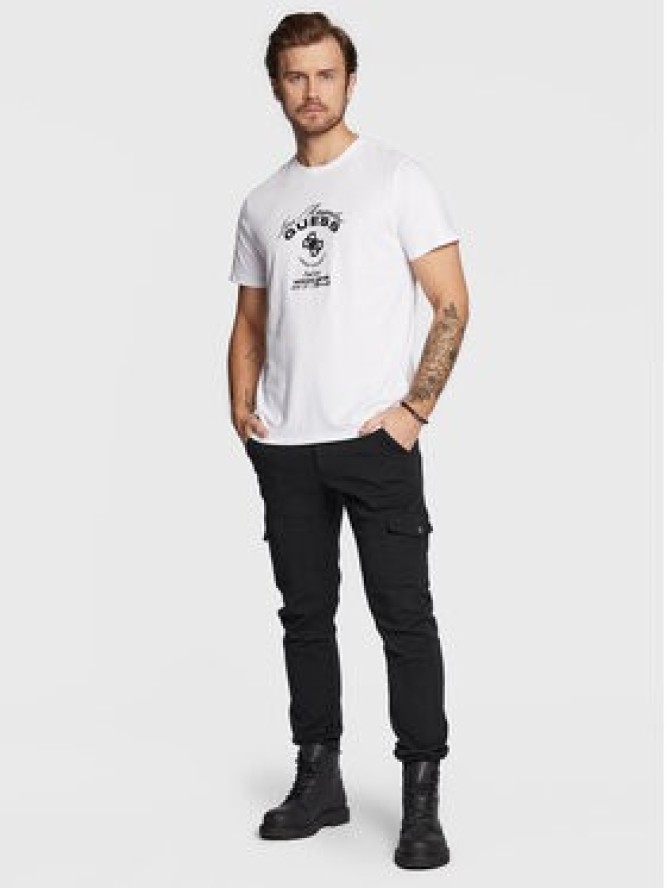 Guess T-Shirt M3RI69 KBDK0 Biały Slim Fit