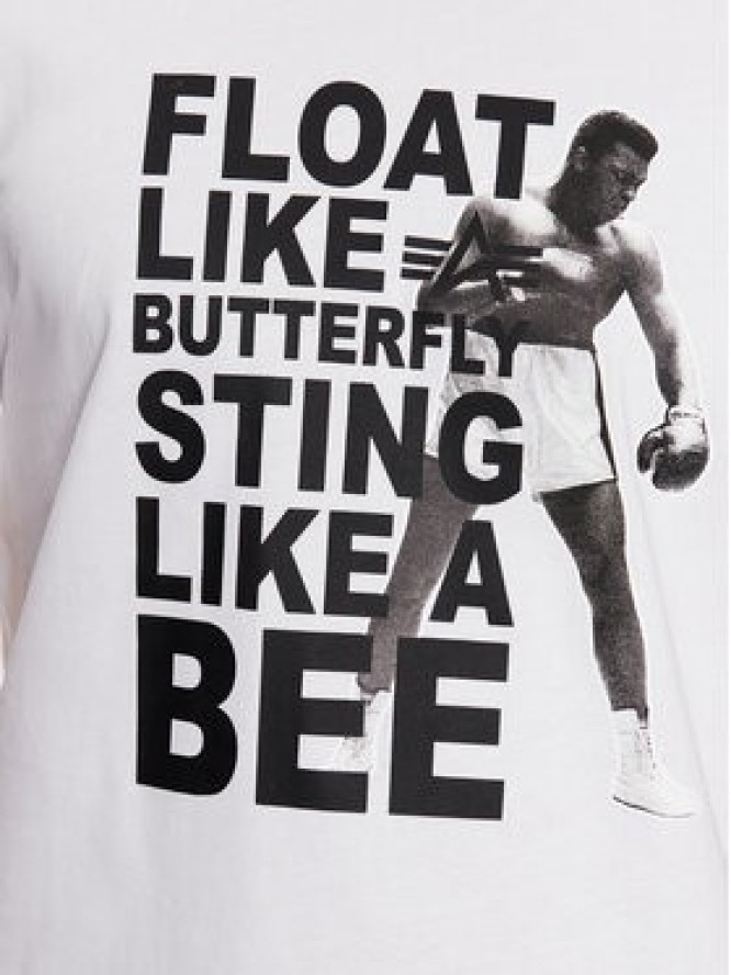 Alpha Industries T-Shirt Muhammad Ali Butterfly 136519 Biały Regular Fit