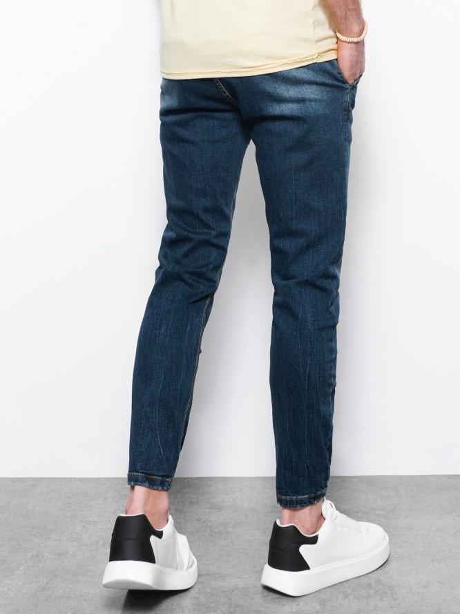 Spodnie męskie jeansowe SLIM FIT - niebieskie V2 P1077 - M