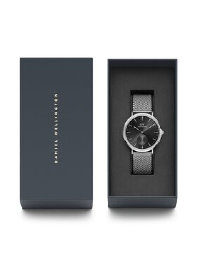 Daniel Wellington Zegarek Classic Multi-Eye Sterling Onyx DW00100711 Srebrny