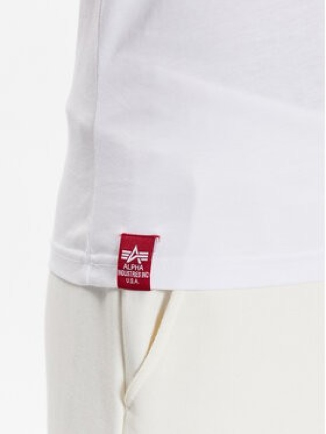 Alpha Industries T-Shirt Rainbow Reflective Label T 126501RR Biały Regular Fit