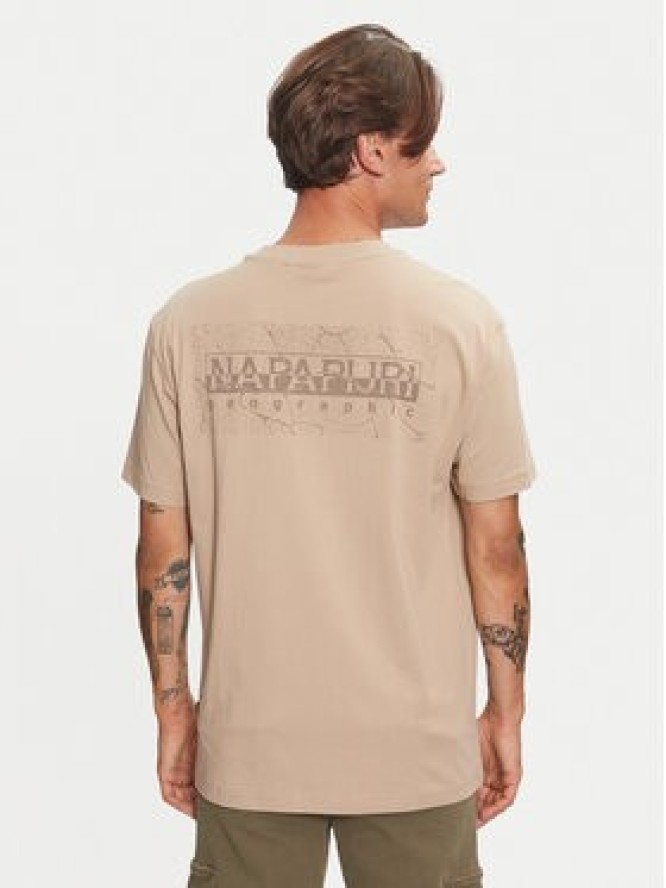 Napapijri T-Shirt Albula NP0A4I34 Beżowy Relaxed Fit