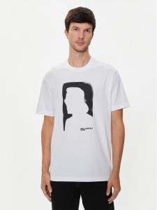 Karl Lagerfeld Jeans T-Shirt 245D1709 Biały Regular Fit