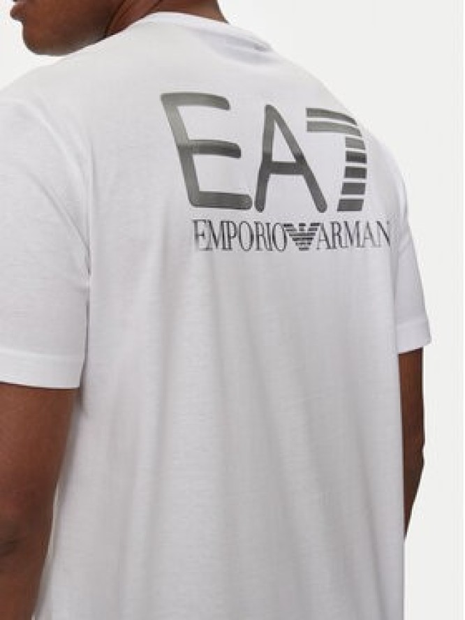 EA7 Emporio Armani T-Shirt 6DPT06 PJFFZ 0100 Biały Regular Fit