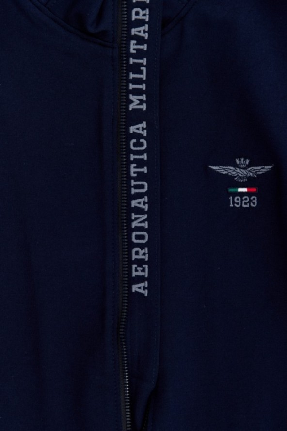 AERONAUTICA MILITARE Granatowa męska rozpinana bluza