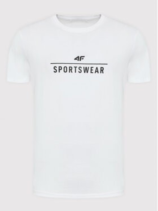 4F T-Shirt H4Z22-TSM354 Biały Regular Fit