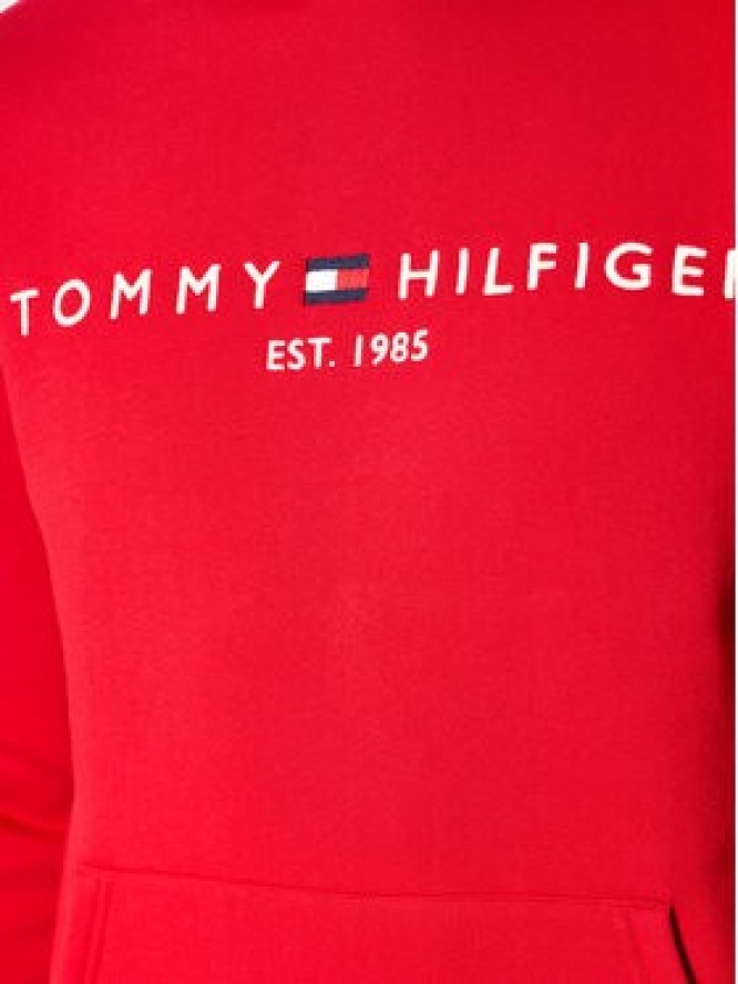 Tommy Hilfiger Bluza Logo Hoody MW0MW11599 Czerwony Regular Fit