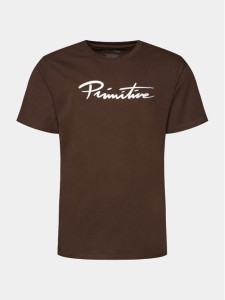Primitive T-Shirt Nuevo PAPFA2309 Brązowy Regular Fit